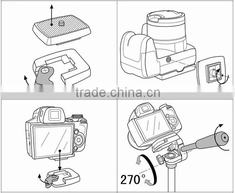 BILDPRO Cheap Tripod 1.3m Digital Camera Tripod Video Stand Travel Tripod