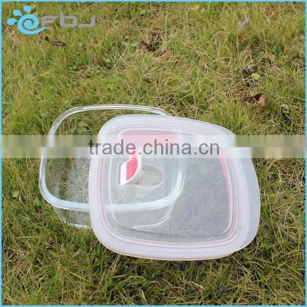 Microwave-Safe Square Glass Airtight Pyrex Food Container