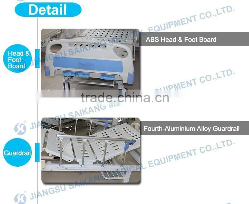 Adjustable Hydraulic Manual Hospital Bed (CE&FDA)