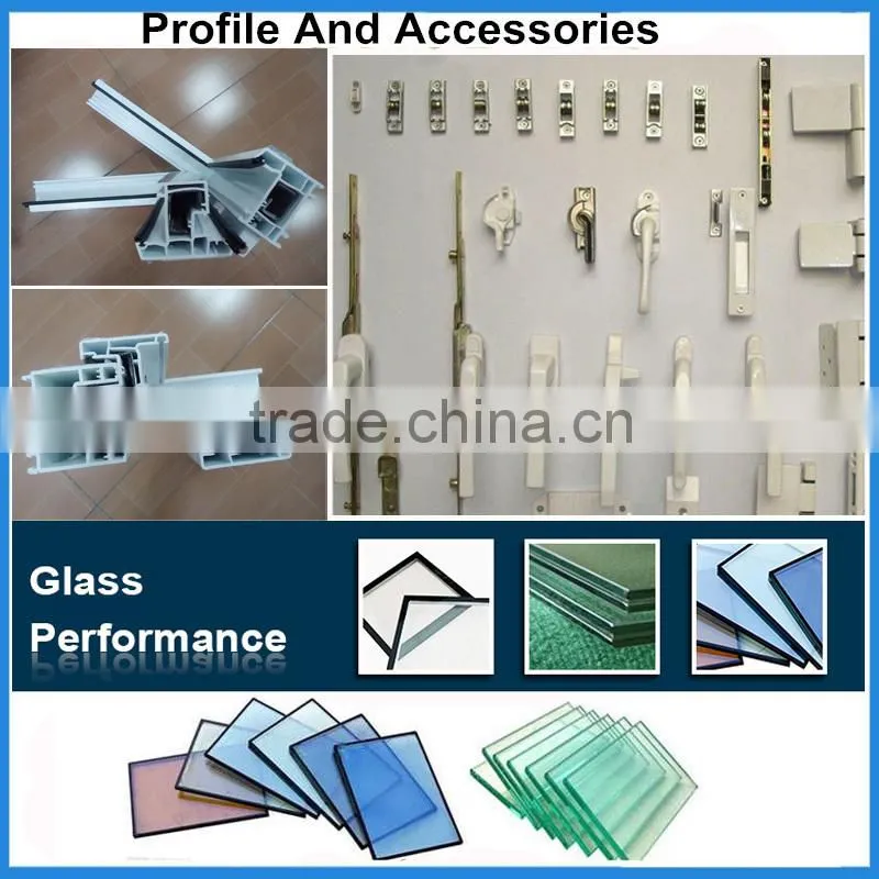 upvc frame frosted glass bathroom door design