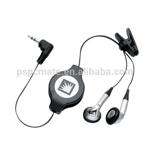 Headphones Earbud With Retractable Cord