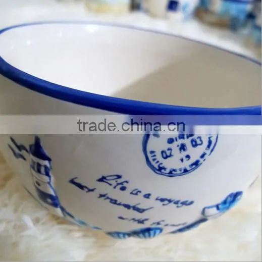 Mediterranean Style Household Ceramic Bowl M117088