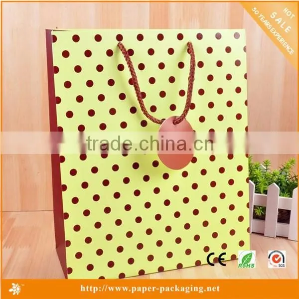 Colorful large shopping wholesale paper bag with handle