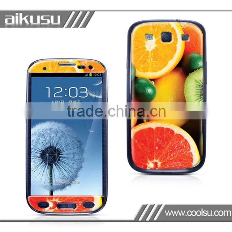 Fruit design epoxy glue sticker for samsung s3