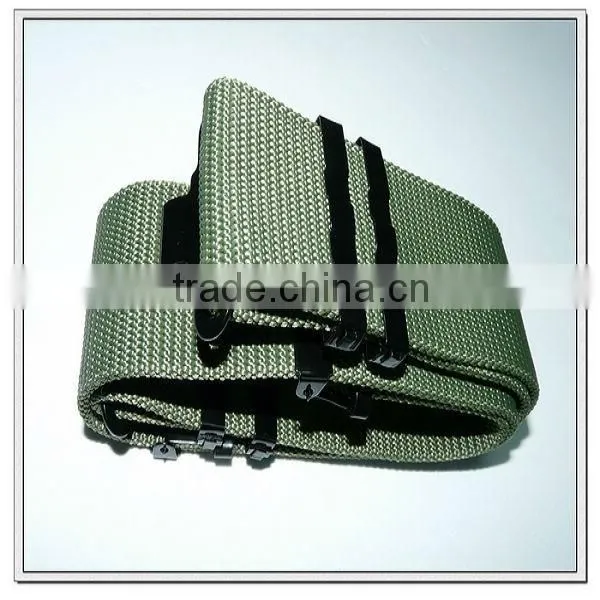 57mm wide polypropylene green military belt,military police belt