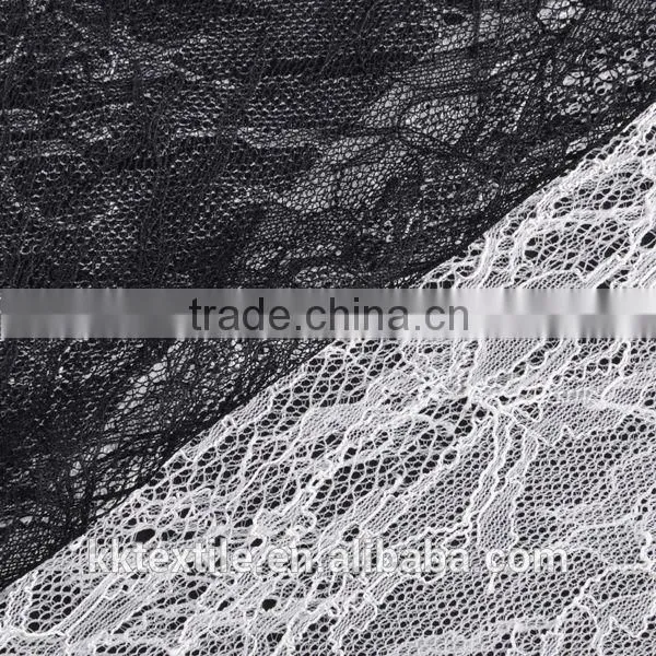 2014 wholesale price 100% Nylon mesh lace fabrics in metallic thread