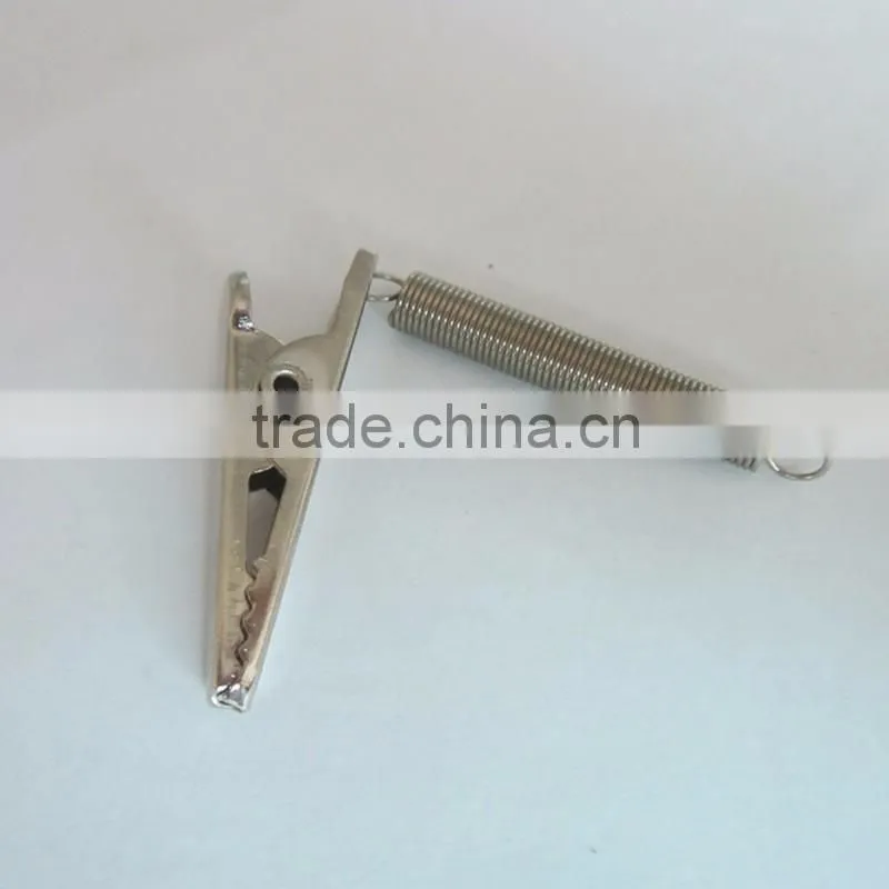 custom 65 mm silver color metal alligator clip for wholesale from china