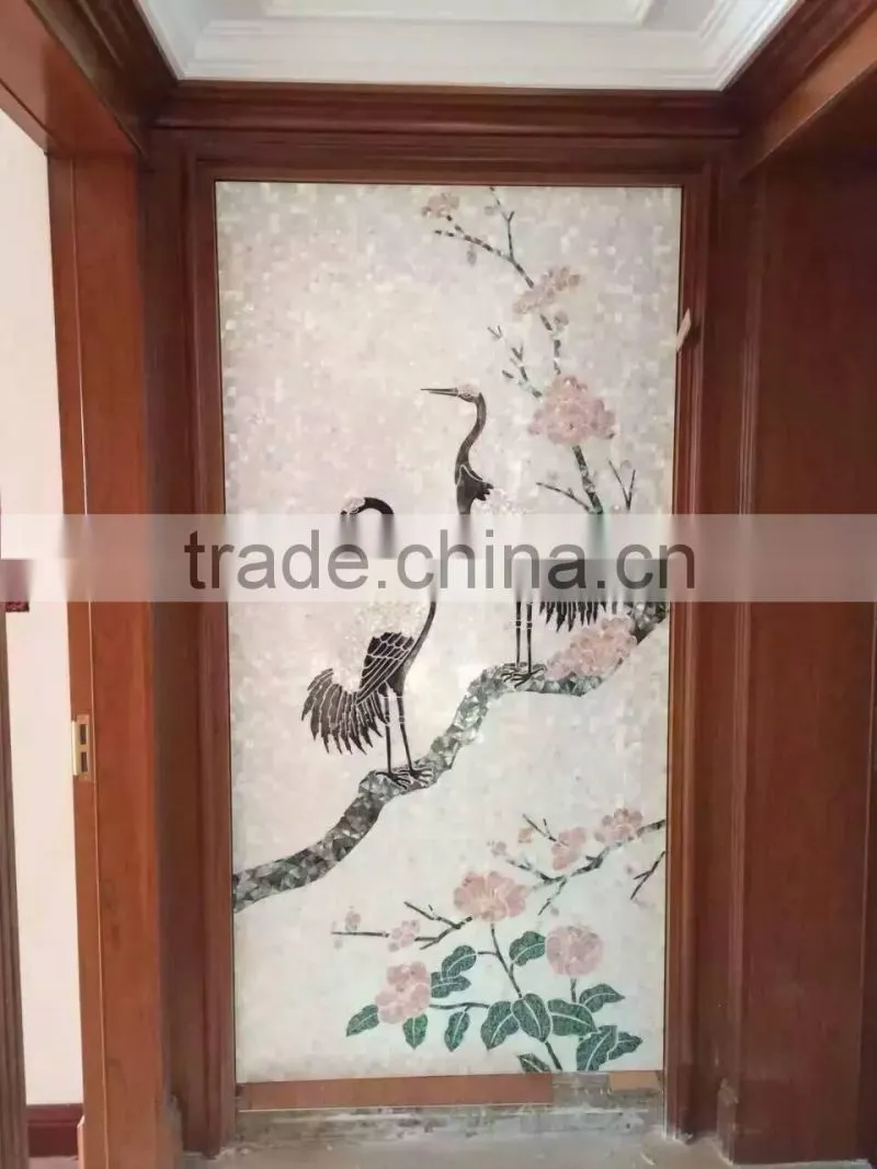 2016 Unique pattern mother of pearl carving decorative material