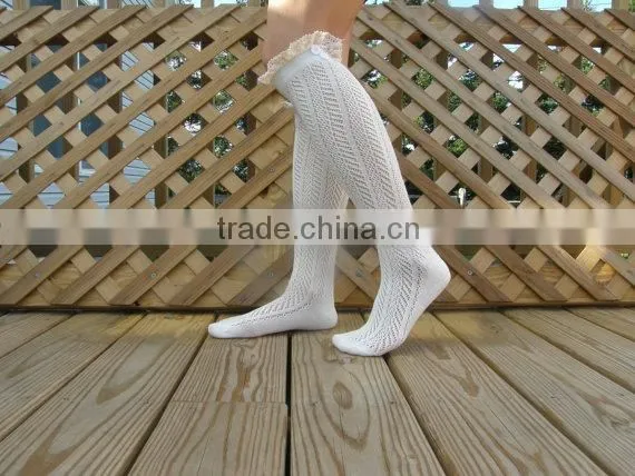 Women Girls Leg Warmers Elastic Lace Leg Warmers Hollow Design Lace Boot Socks Wholesale