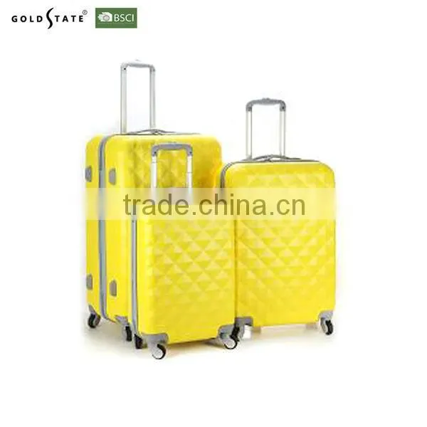 Yellow color Three-pieces popular trolley luggage set