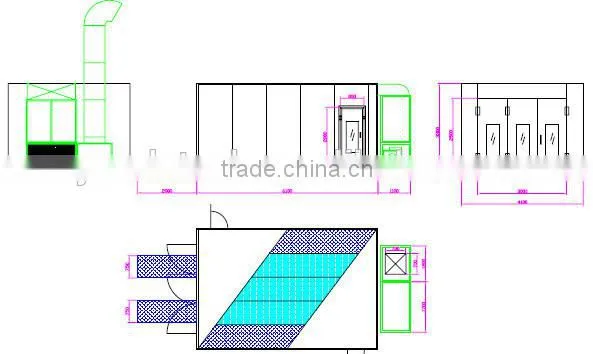 Wood paint booth, furniture paint booth