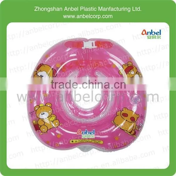 Newest adjustable baby float lap inflatable swim neck ring with handle for baby
