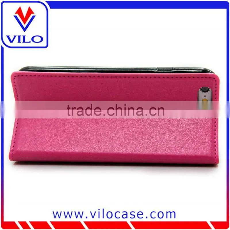 Combo color Leather flip case for iphone 6s with window