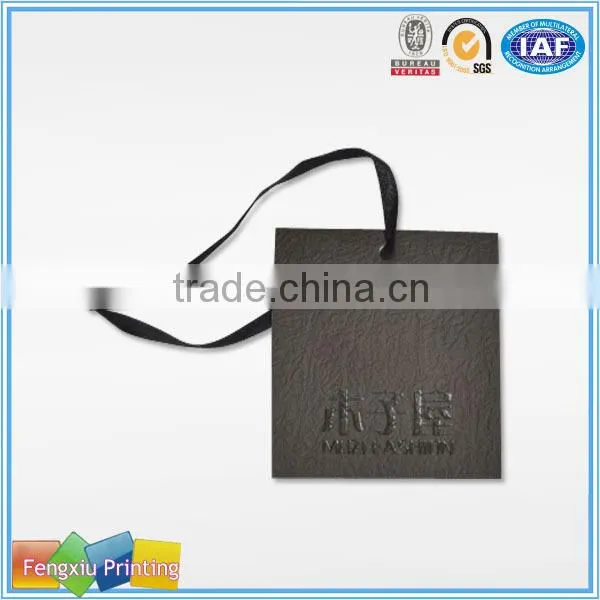 Black Color Private Hangtag Apparel Labels