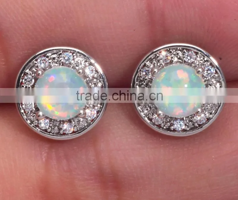 Opal Factory Direct Sale !!! Custom 925 Sterling Silver Opal Earring Wholesale