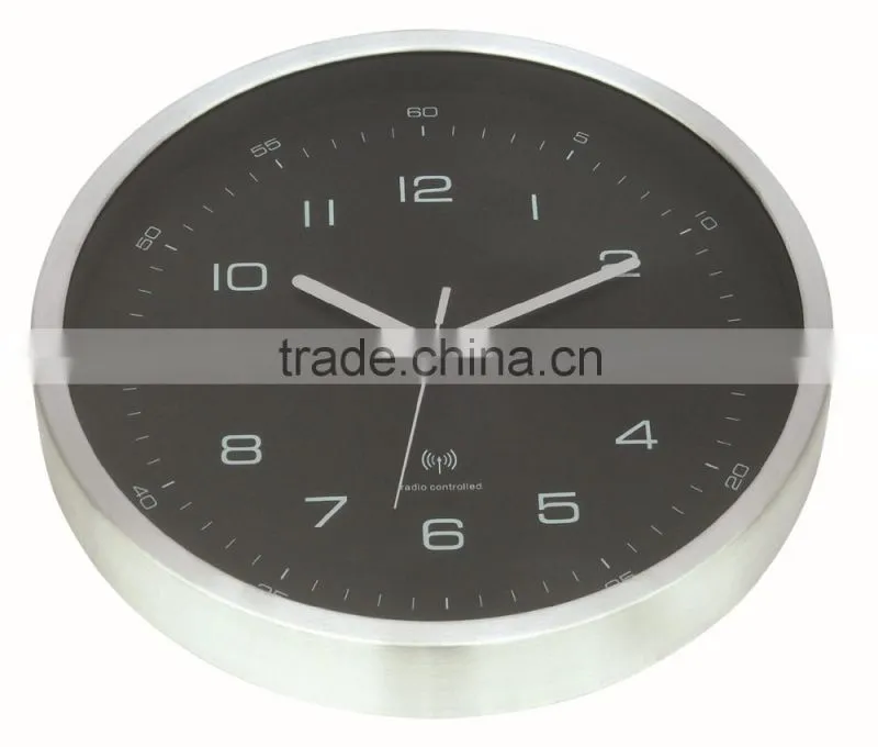 Large metal round shaped decorative wall mounted clock