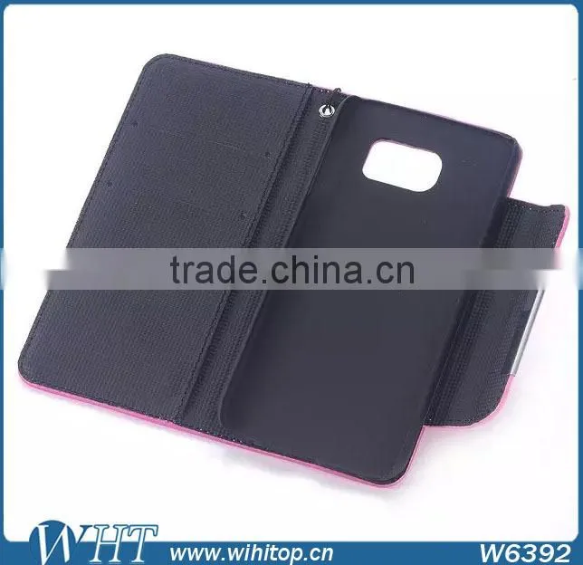 Scrub Hand Wallet Leather Case With Card Slot For Samsung Galaxy S6