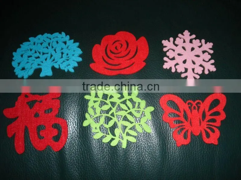 Needle punched nonwoven cup mat
