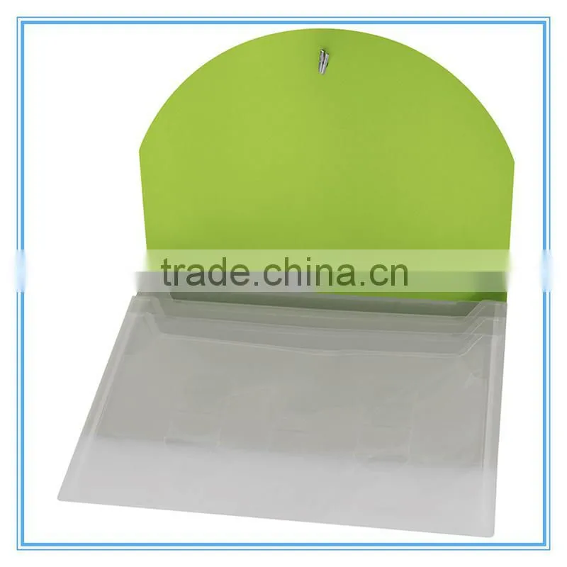 High quality customized plastic file folder with string