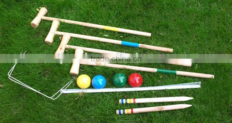 WOODEN CROQUET SET