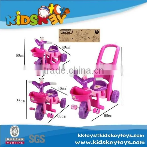 3 in 1 multi-function kid car push handle kid bicycle for 3 years old children tricycles from china