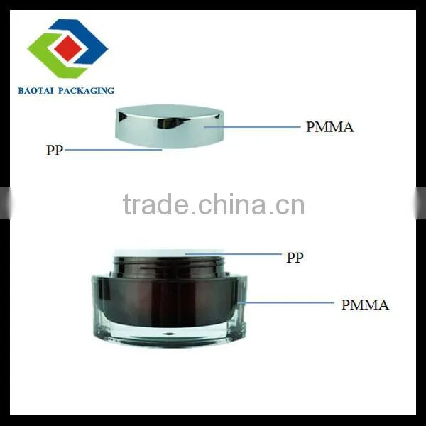 30G Eye Shaped Plastic PMMA Container,Transparent Triangular Small Mason Jar With Lid