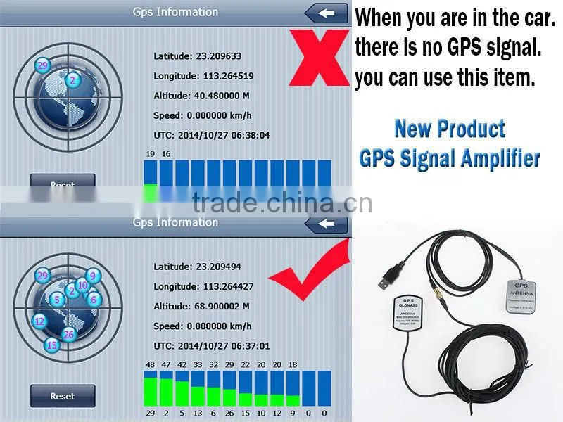 GPS Antenna GPS signal Amplifier receiver+transmitter USB connector,amplifying GPS signal for navigation system navigator phone