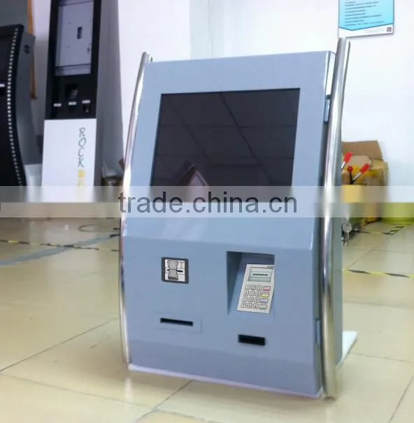 Wall Hanging Electronic Payment Kiosk; Card Reader Kiosk; Interactive Touch Screen Kiosk with Receipt Printer