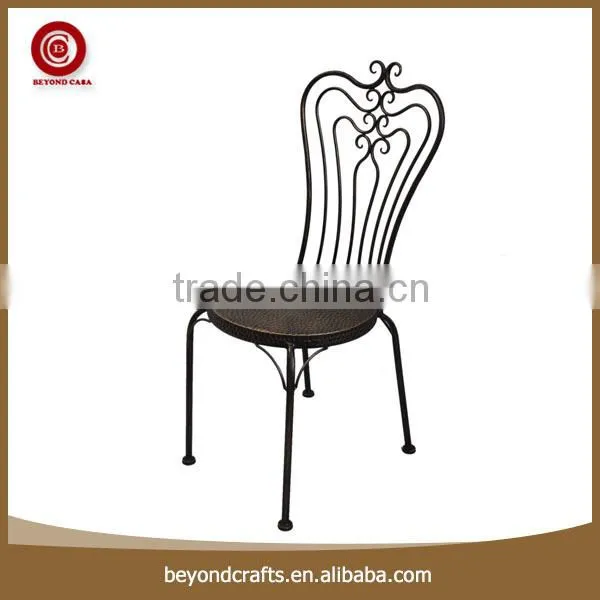 High level popular good quality wrought iron restaurant chair