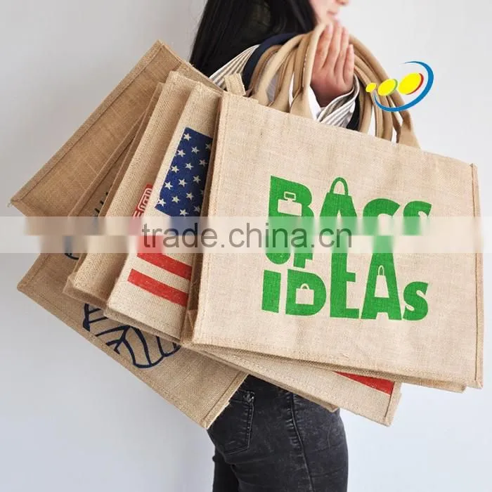 Fashion Shopping Jute Bag Multi-purpose Storage Bag