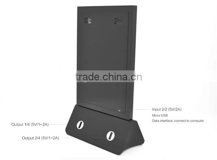 Advertising sign powerbank mobile power supply with 7inch HD screen