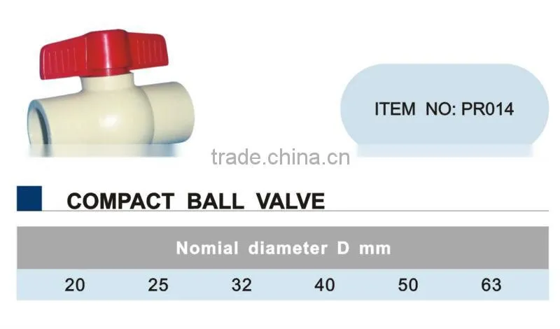 Factory supply top quality 6'' pvc ball valve