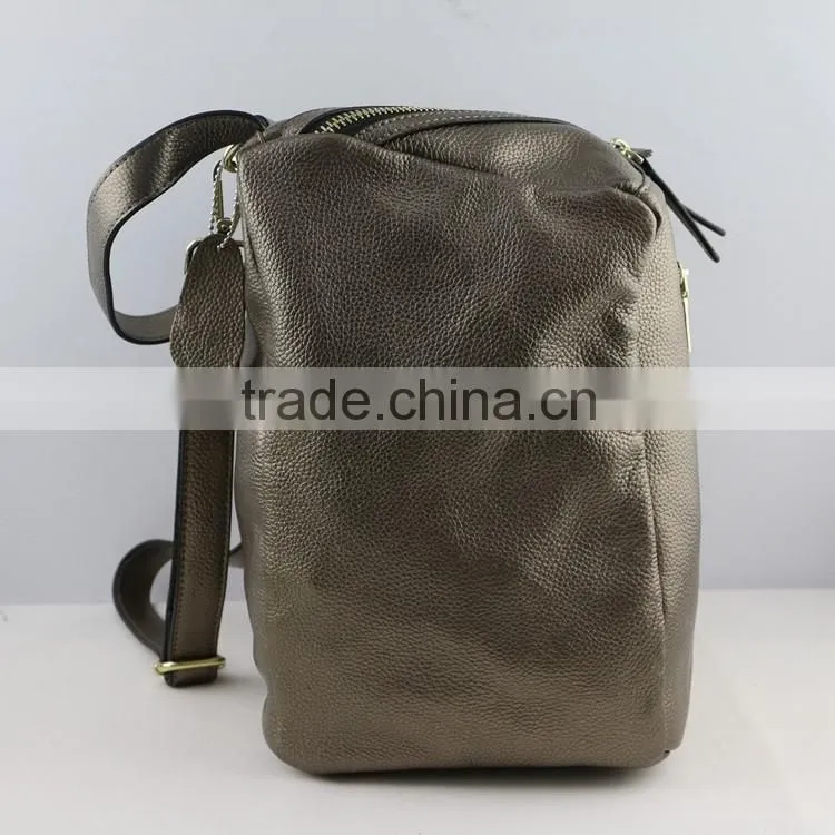 Trendy fashion designer new style ladies multifunction genuine leather backpack