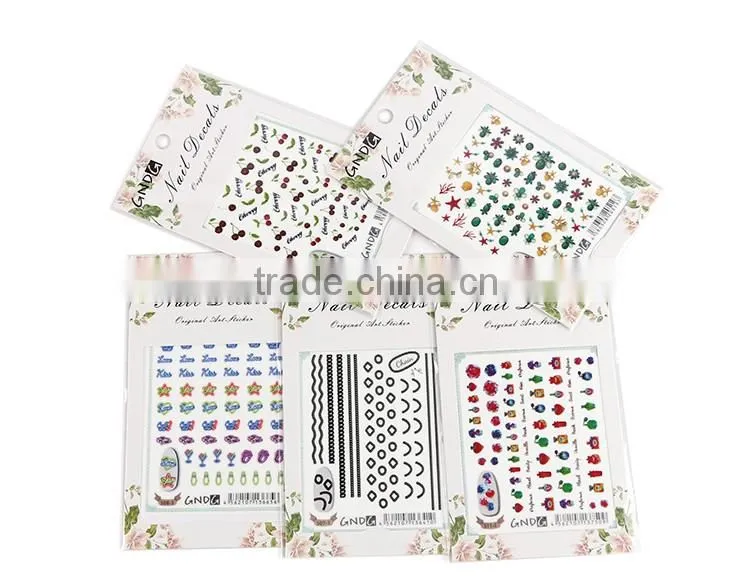 2016 New 3D Nail Art Sticker for Nail Water DecalsTips