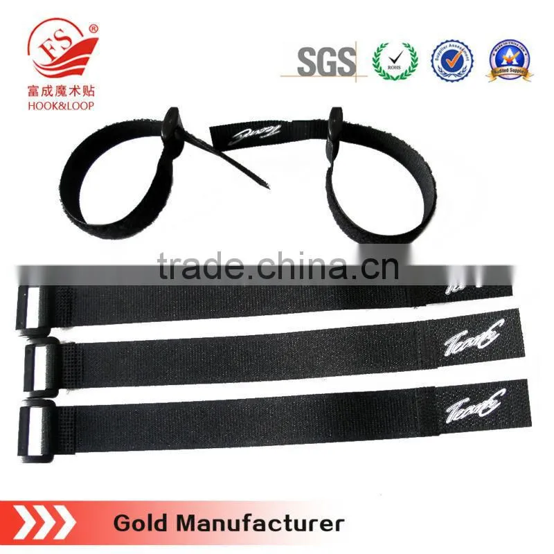 Customised nylon magic tape cable management ties