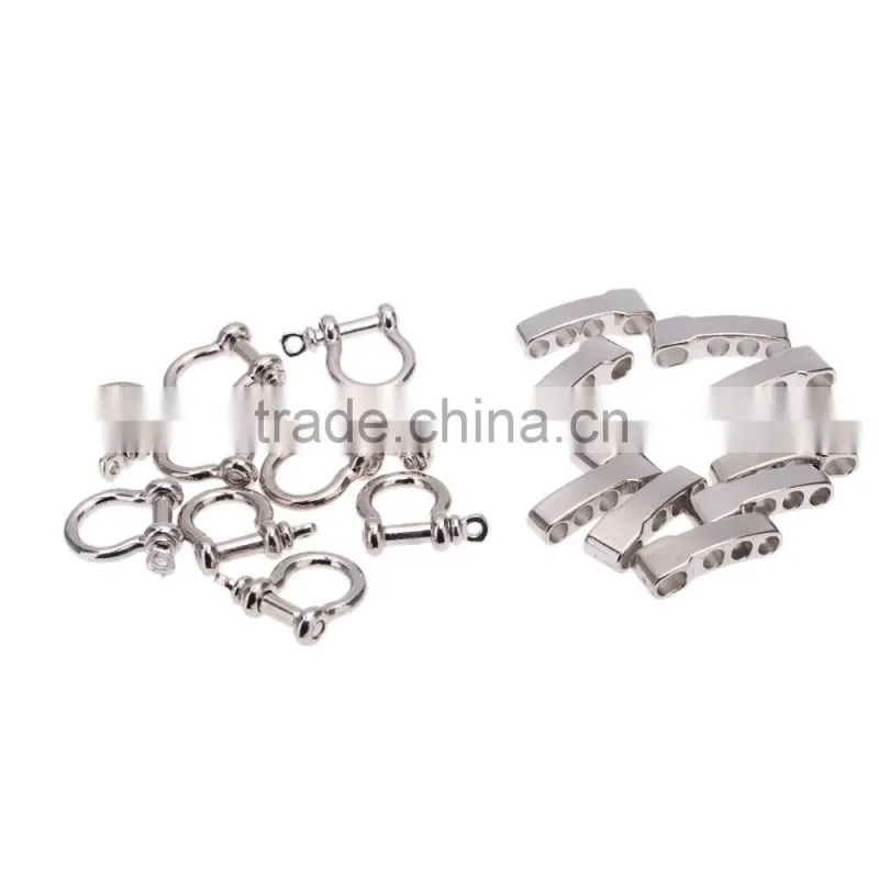 stainless steel caribiner, metal caribiner, shackle for paracord keychains