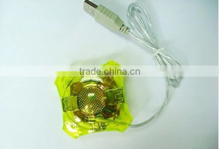 Transparent plum design USB 4 ports usb 2.0 hub for promotions business gifts