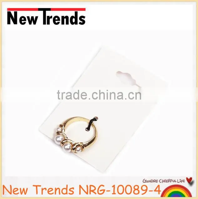 Wholesale gold pearl ring designs for women