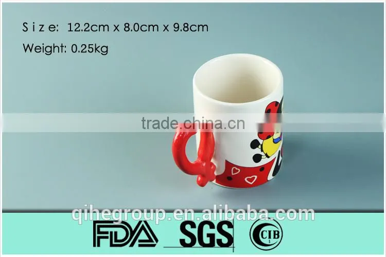 ceramic double wall cup with bees