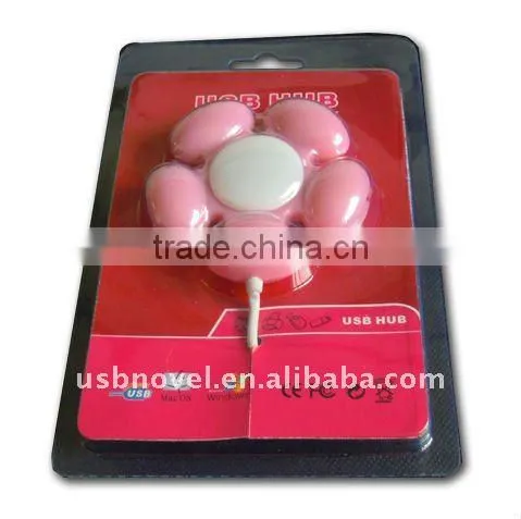 Flower Shape USB Hub with Light