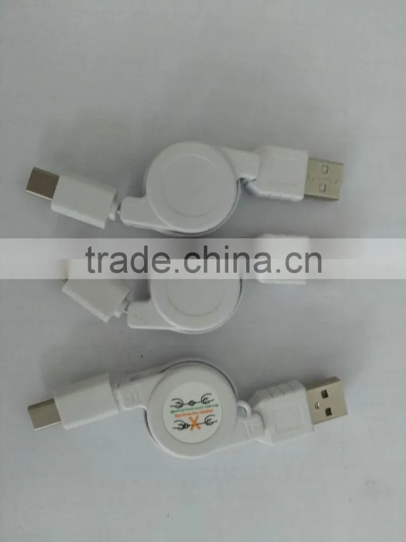Retractable type c cable