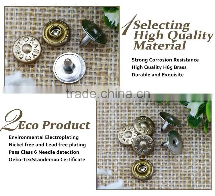 8MM Logo Customized Rivets for Jeans Shirt Rivet and Belt