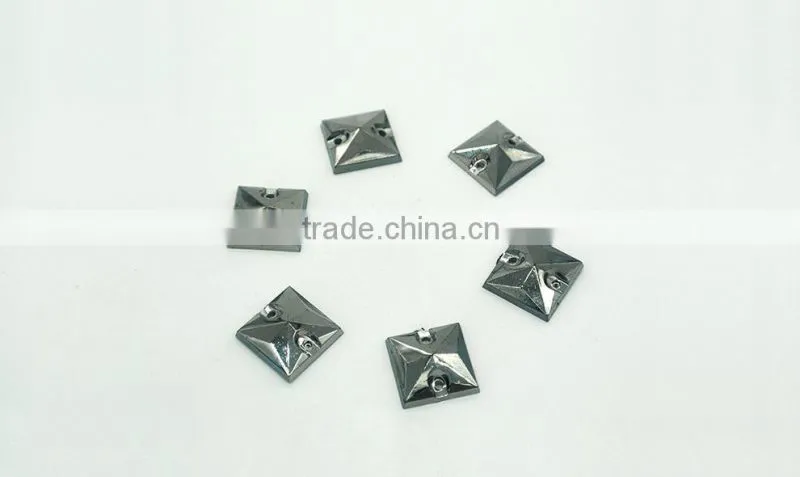 KC5 square rivoli 18*18 flat back sew on acrylic rhinestones for fashion decoration, craft making, garment bags accessories