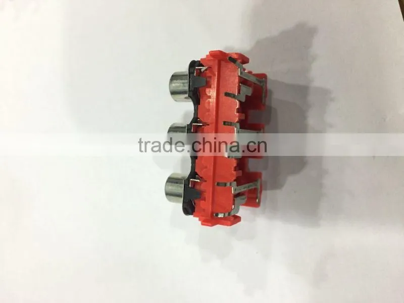 6 RCA plug box type rca connector AV socket with best price