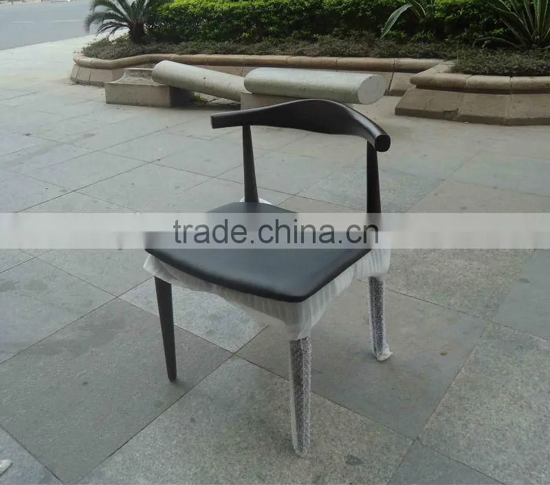 PU upholstered modern ash solid wood chair