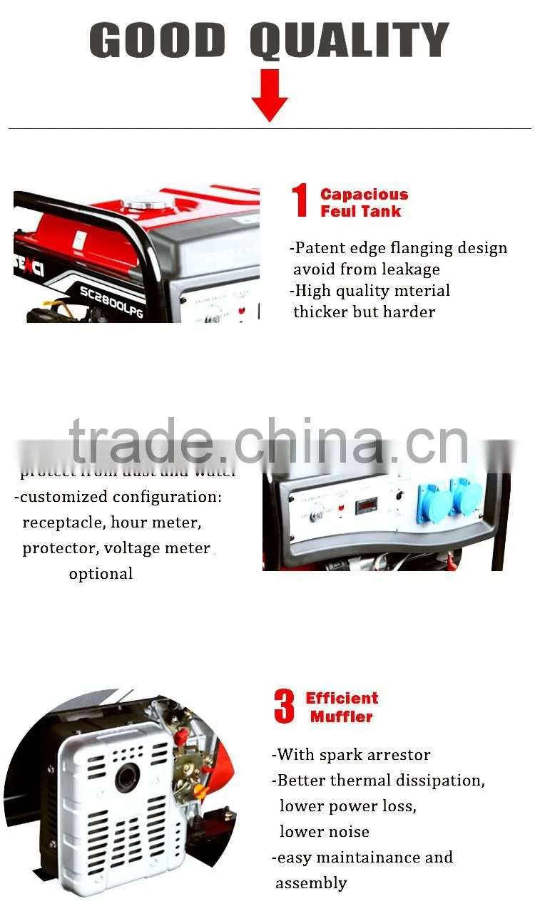 Senci SC2000LPG/NG 6.5HP 2.0kw Natural gas generator set