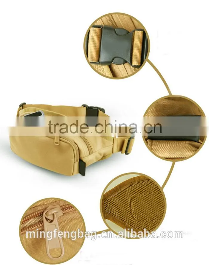Custom Multifunction 900D Oxford Waterproof Waist Bag for Leisure Travel and Sports