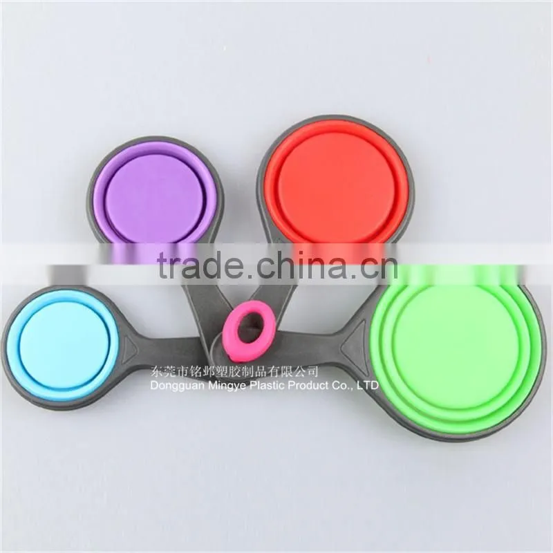 Silicone Measuring Cups 4pcs/set Measuring Spoon Kitchen Tools Measuring Set Tools For Baking Coffee