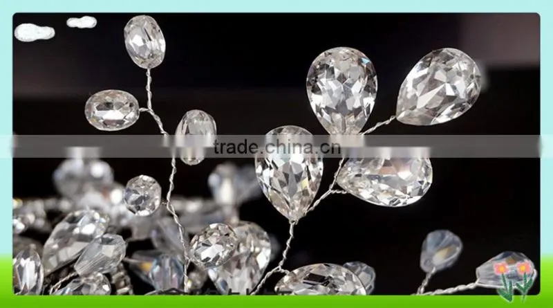2016 Wholesale bling bling crystal haircomb for bridal,decorative haircomb