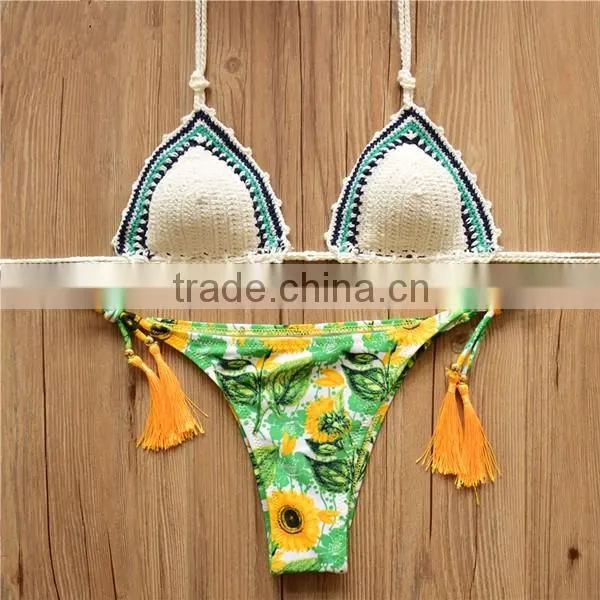 triangle cup crochet bikini, Wholesales of Crochet handmade Bikini